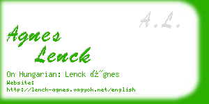 agnes lenck business card